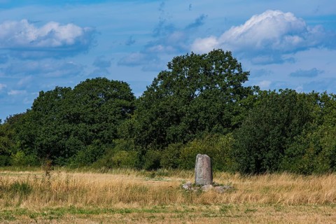The Karlevi stone is a rune stone and part of a burial site, probably from the Viking Age around