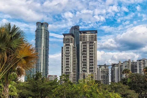 Skyscaper and modern office buildings in Kuala Lumpur, Malaysia, Asia