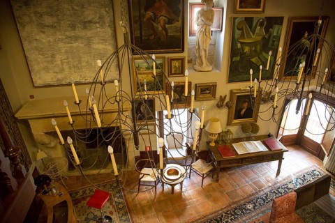 Interior of Palacio Chaves Hotel, historic medieval town of Trujillo, Caceres province,