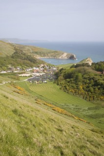 Lulworth Cove on the Jurassic Coast, Dorset, England, United Kingdom, Europe
