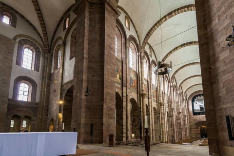 Interior view, Imperial Cathedral, Cathedral of St Mary and St Stephen, UNESCO World Heritage Site,