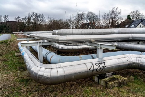 District heating pipelines, Hertener Stadtwerke, transfer point at the former Schlägel & Eisen