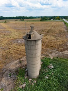 Cadmus, Michigan, An old, empty silo with a cupola on a Michigan farm