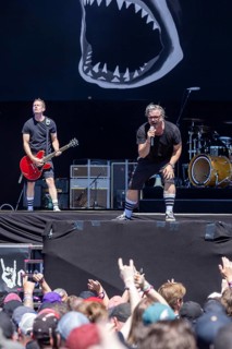 Adenau, Germany, 9 June 2024: H-Blockx (Tim Tinte Humpe, guitarist, Henning Wehland, vocals) play