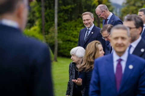 G7 Finance Ministers Meeting in Stresa. Christian Lindner (FDP), Federal Minister of Finance, at