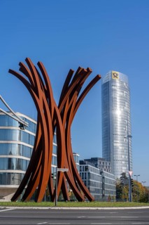 The Posttower, headquarters of Deutsche Post, high-rise building in Bonn, Helmut-Schmidt-Platz,