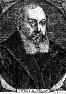 Sebald Heyden (1498 Bruck, 1561 Nuremberg) portrait, cantor and author of textbooks for monastery