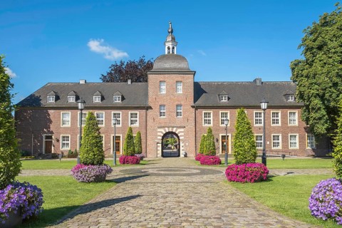 Local court in the outer bailey of Ahaus Castle, Münsterland, North Rhine-Westphalia, Germany,