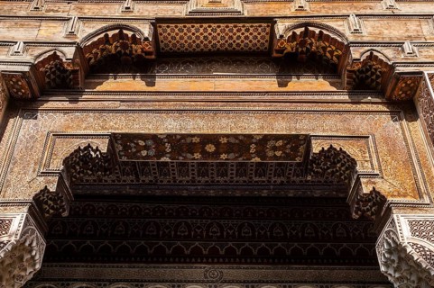 Wooden facade, oriental, ornament, decoration, facade, orient, craft, wood, carpenter, warm tone,
