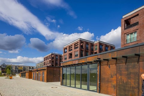New development area Hafen City, on the site of the old neustädter Elbhafen harbour, Wohnungsbau