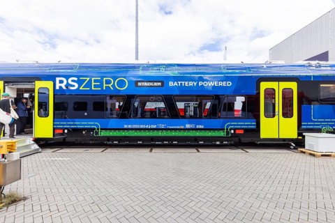 RS ZERO with hydrogen drive from Stadler Rail AG, manufacturer of rail vehicles. World premiere at