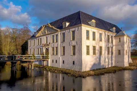 Norderburg moated castle or Dornum Castle, Dornum, East Frisia, Lower Saxony, Germany, Europe