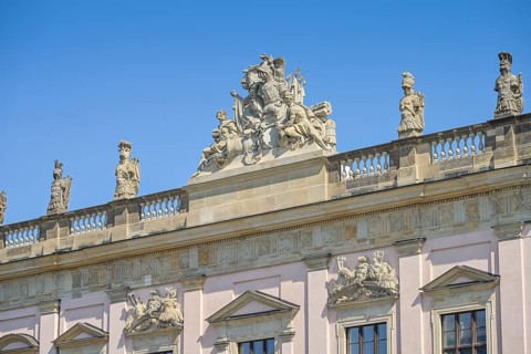 Building detail, fresco, German Historical Museum, Unter den Linden, Mitte, Berlin, Germany, Europe