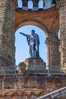 Kaiser Wilhelm Monument, Porta Westfalica, Weser Valley, Weserbergland, North Rhine-Westphalia,