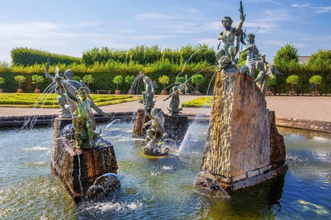 Neptune Fountain at the Gallery Building in the Great Garden, Herrenhausen Gardens, Hanover, Lower
