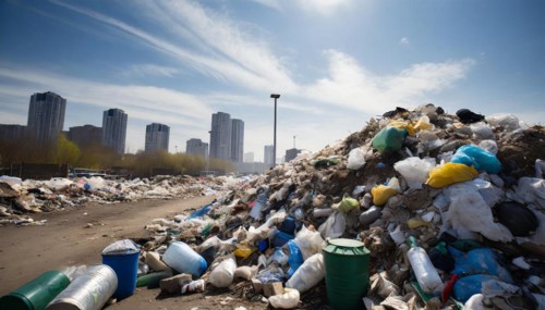 Symbolism, wild rubbish dumping in the city, AI-generated, AI-generated, AI generated