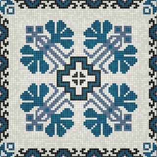 Mosaic tiles decorative background, seamless repeating vector pattern template for wallpaper,