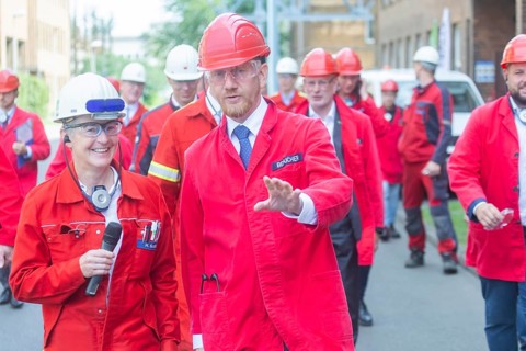 Minister President Michael Kretschmer takes part in the inauguration of a hydrogen-capable forging
