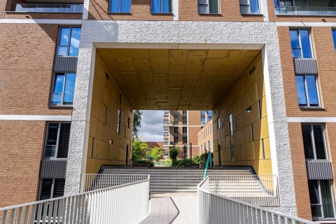 De Groene Kaap residential complex, in the Rotterdam Feijenoord district, on the Maashaven,