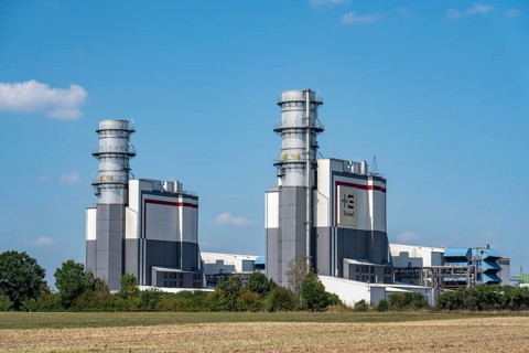 Trianel Hamm-Uentrop combined-cycle gas and steam power plant, two power plant units, each with an