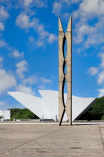 Pombal monument and National Pantheon of Liberty, designed by Oscar Niemeyer, Three Powers Plaza,