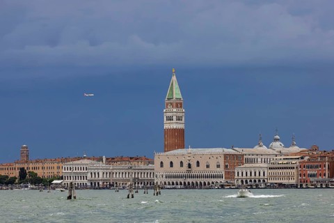City view of Venice, view of the city from the Canale della Giudecca. St Mark's Square, St Mark's