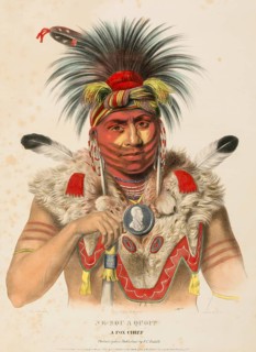 Ne-Sou-A-Quoit. A Fox Chief (ca. 1837-1844), Native American, Historical Native American tribes