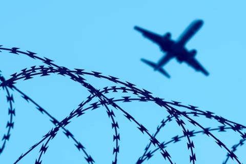 Symbolic image, deportation flights of illegal and delinquent migrants, passenger aircraft,