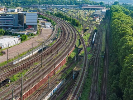 Track apron at Stuttgart main station. Once the Stuttgart 21 project is completed, the new