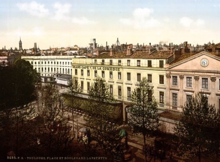 Lafayette Boulevard, Toulouse, France, ca 1890, Historic, digitally restored reproduction from a