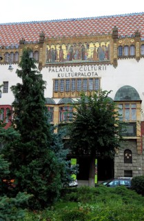 City of Targu Mures, Neumarkt am Mieresch, Palace of Culture at Piata Trandafirilor, Rose Square,