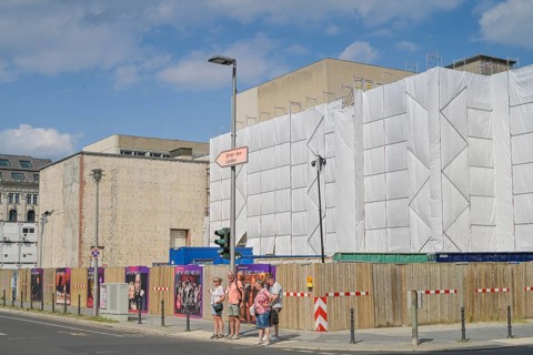 Construction site, Komische Oper, Behrenstraße, Mitte, Berlin, Germany, Europe