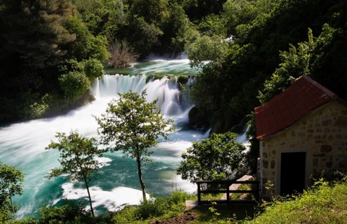 The Croatian Krka National Park consists of a 45-kilometre stretch of the Krka River between Knin
