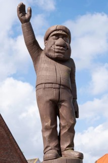 Fiete Föhr, sculpture, landmark, Wyk, Föhr, North Sea island, North Frisia, Schleswig-Holstein,