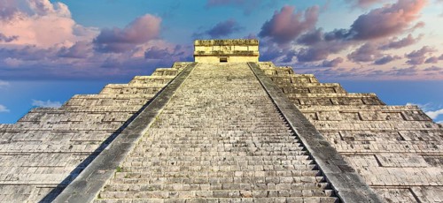 Chichen Itza, one of the largest Maya cities, a large pre-Columbian city built by the Maya people.