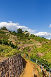 Weingut am Goldenen Wagen. The Spitzhaus is a former summer residence in the Saxon town of Radebeul