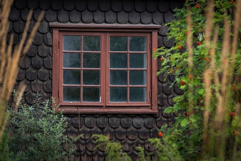 Old wooden window on a farmhouse, decoration, window, historic, old, old, muntin window, decorated,