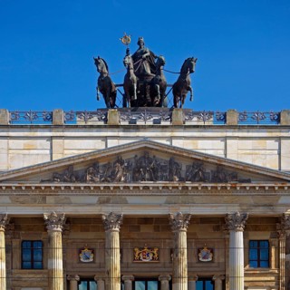 Castle with the Brunswick Quadriga with Brunonia, designed by Carl Theodor Ottmer, Brunswick, Lower