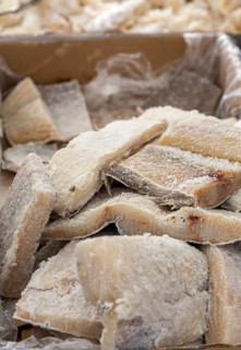 Stall selling dried fish, weekly market market, Majorca, Balearic Islands, Spain, Europe