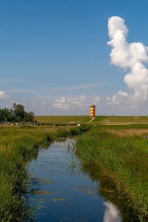 Pilsum Lighthouse, Pilsum, Krummhörn, East Frisia, Lower Saxony, Germany, Europe