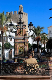 Plaza de Espana, Vejer de la Frontera, Cadiz Province, Spain, Europe