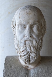 Portrait of Herodotos, Ancient Agora of Athens, Greece, Europe