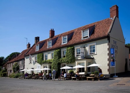The Hoste Arms hotel in the upmarket village of Burnham Market, north Norfolk, England, United