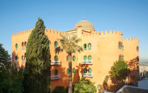 Hotel Alhambra Palace, Granada, Spain rear view of this four star hotel