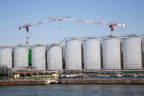 Storage tanks, Port of Rotterdam, Netherlands
