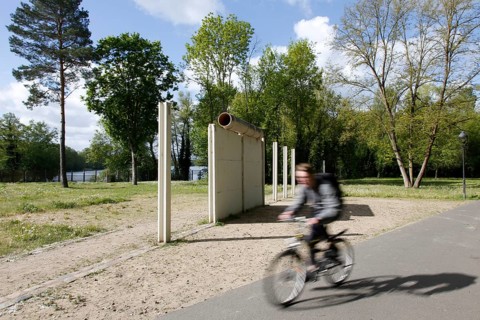 Wall memorial at Glienicker Seee in the Berlin district of Kladow, 03.05.2019