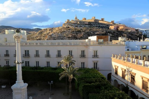 Mirador del Cerro de San Cristobal, Plaza Vieja, Plaza de la Constitucion, City of Almeria,
