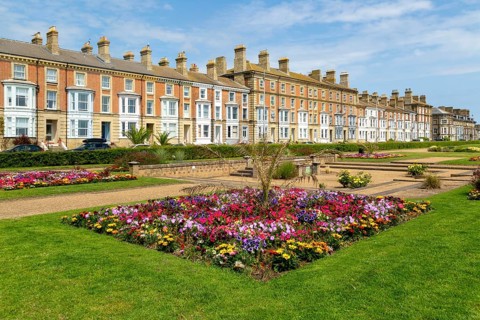 Historic buildings, Wellington Esplanade, Lowestoft, Suffolk, England, UK built 1853 architect J L
