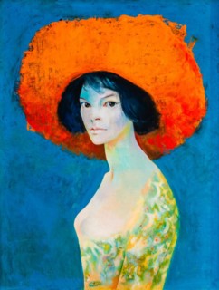 Self-portrait by Leonor Fini, 1968, Palazzo Rvoltella, palace and modern art gallery, a total work