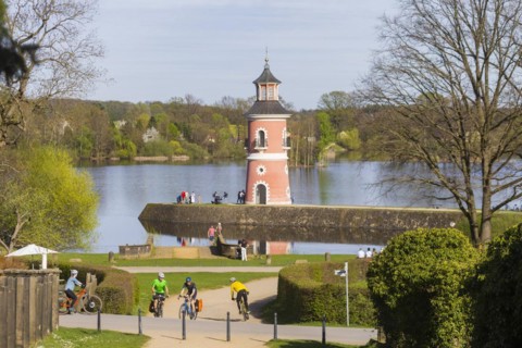 Lighthouse at the Fasanenschlösschen, Moritzburg, Saxony, Germany, Europe